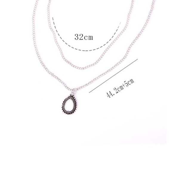 Bohemia Silver Plate Water Drop Choker Necklace - Picture 3 of 7